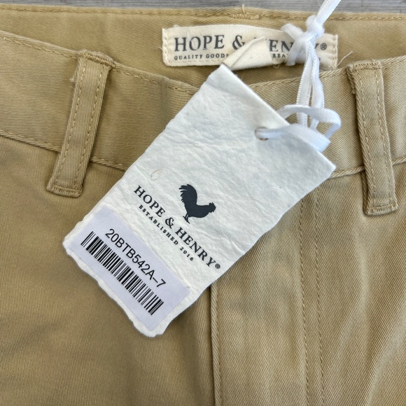 NWT Hope & Henry Khaki Twill Pants Boys size 7 New with tag - Picture 4 of 5